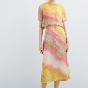 Zara Multicolor Marble Skirt